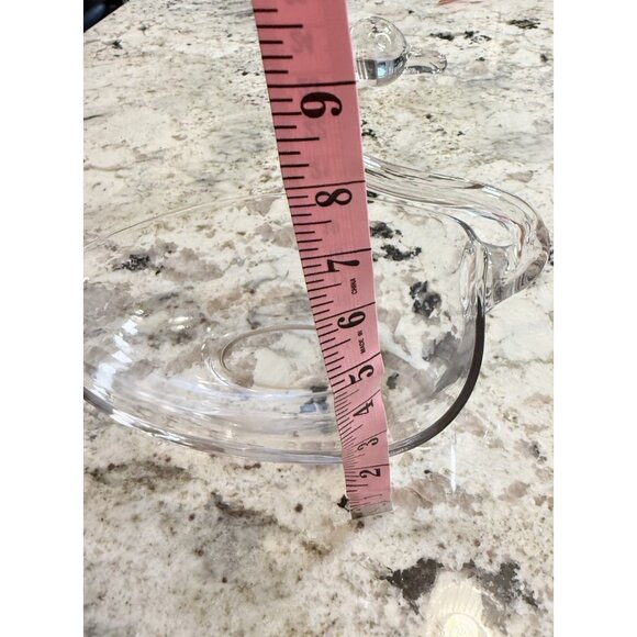 Vtg 1950s Duncan & Miller Clear Glass Swan Bowl Dish Lg Retro Centerpiece Read - Picture 7 of 13